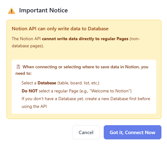 Connect Notion