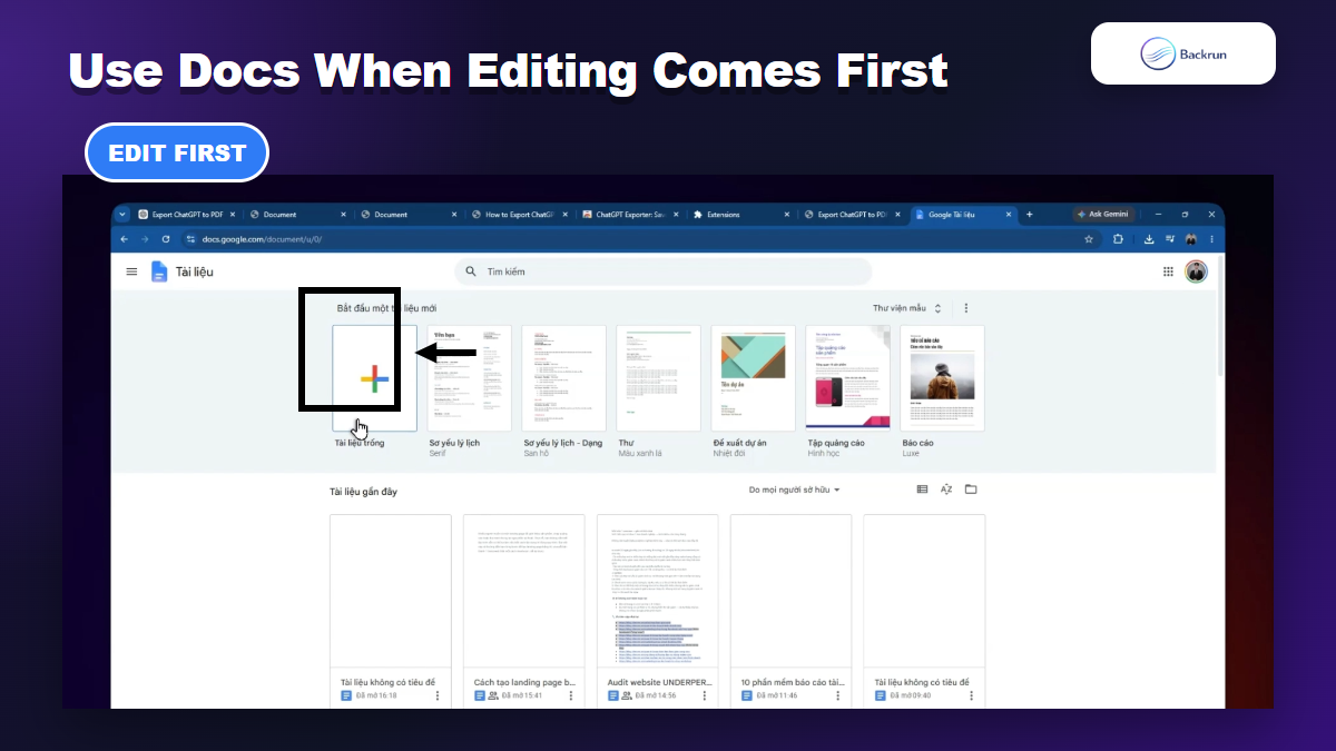 Google Docs screen used before exporting edited ChatGPT content to PDF