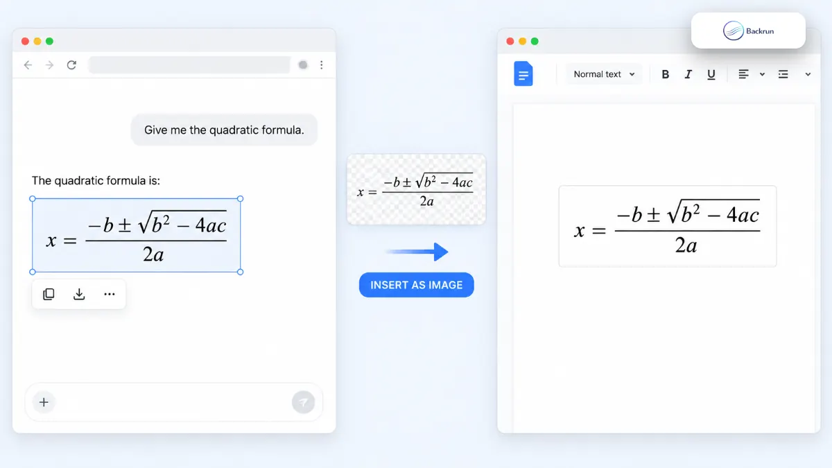 ChatGPT equation captured as an image and inserted into Google Docs