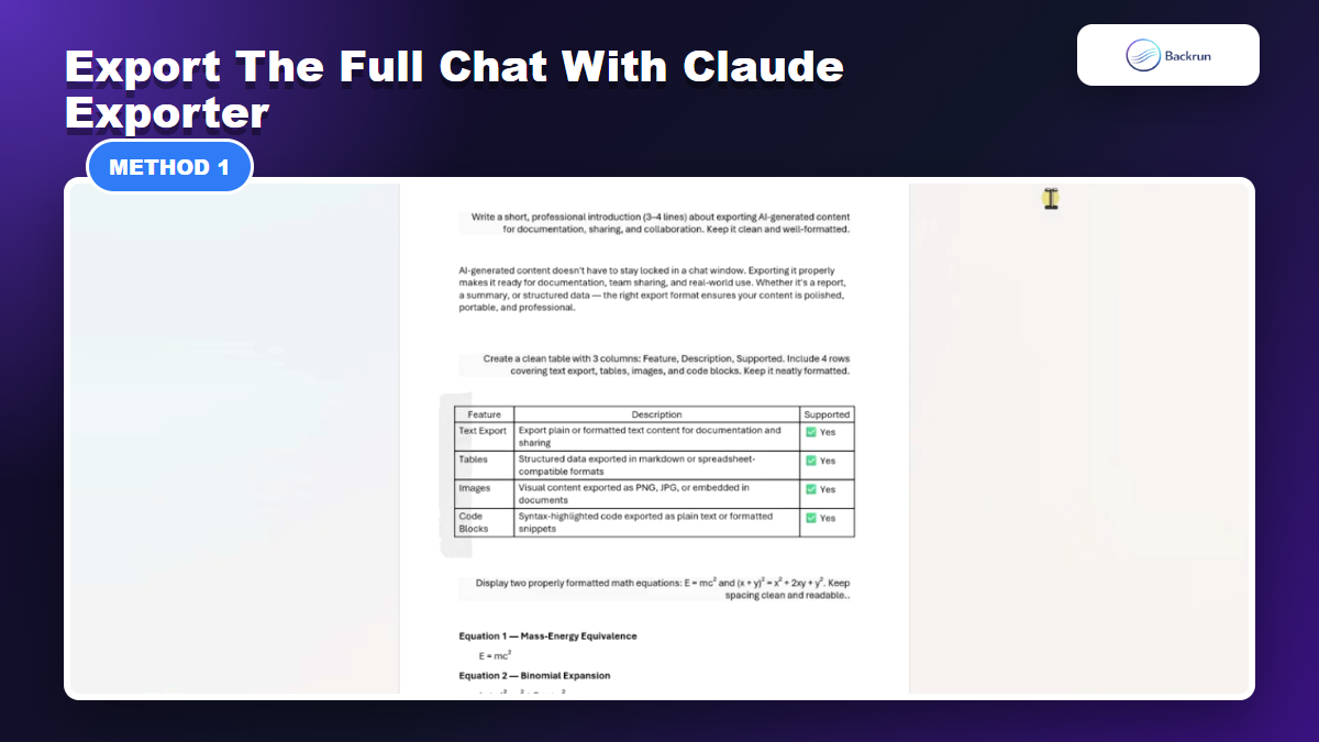 Exported Claude conversation opened as a Word document