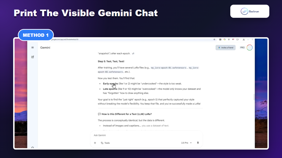 Gemini conversation prepared before printing to PDF