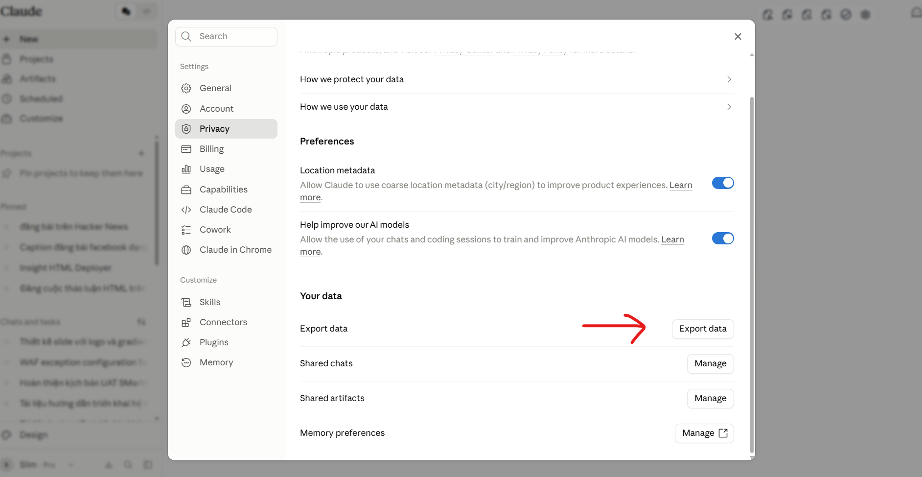 import claude data to chatgpt